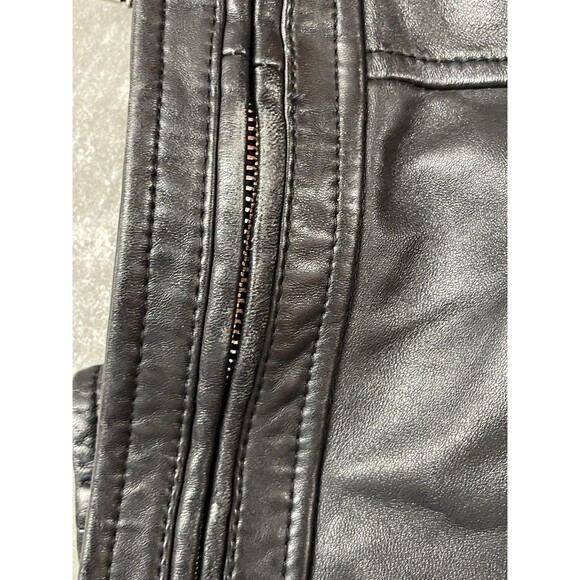 Obey Worldwide Leather Moto Jacket M Shepard Fairey Inner Art Black Biker Rare - Picture 11 of 11